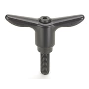 MORTON Adjustable Handle, T-Handle Design, Cast Zinc, 5/16"-18 x .78" Steel External Thread, 2.56" Handle Diameter TH-3037